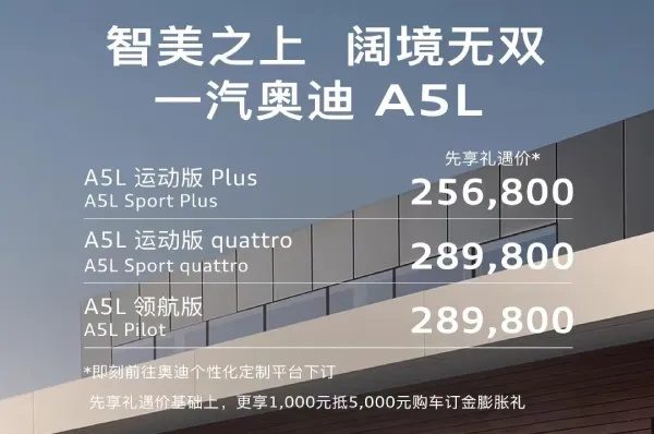 A5L重塑价格体系、Q6L e-tron亮出安全底牌，一汽奥迪油电并行齐发力